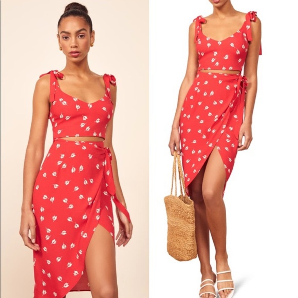 Reformation Belinda sheath cut out dress